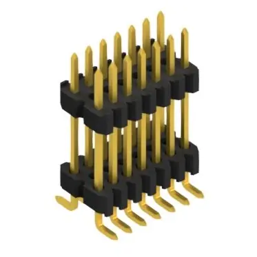 Stiftleiste, 14-polig, RM 1.27 mm, abgewinkelt, schwarz, SLVW11SMD10214G Wochenendangebot