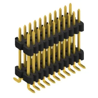 Stiftleiste, 22-polig, RM 1.27 mm, abgewinkelt, schwarz, SLVW11SMD10222G Nur Für Kurze Zeit