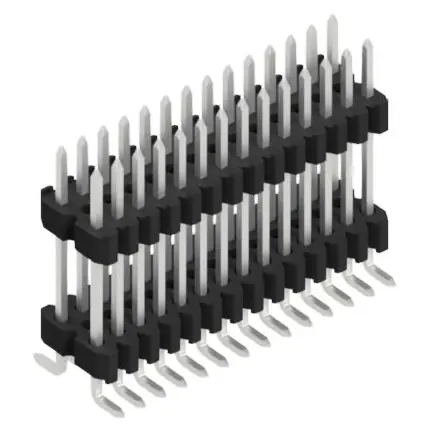 Beliebt Stiftleiste, 28-polig, RM 1.27 mm, abgewinkelt, schwarz, SLVW11SMD10228Z