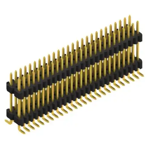 Stiftleiste, 52-polig, RM 1.27 mm, abgewinkelt, schwarz, SLVW11SMD10252G Begrenztes Angebot
