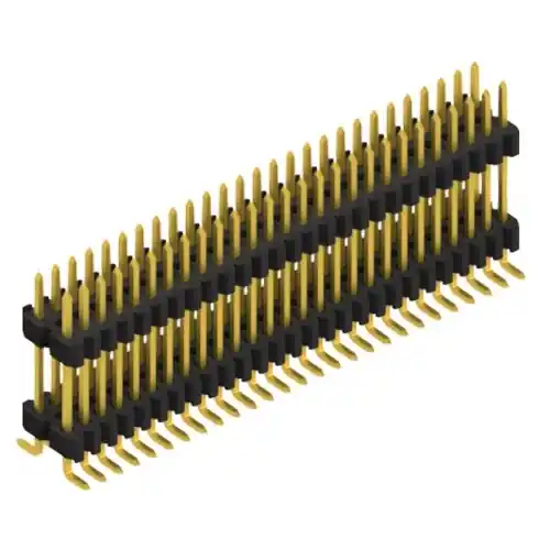 Stiftleiste, 54-polig, RM 1.27 mm, abgewinkelt, schwarz, SLVW11SMD10254G Geprüft