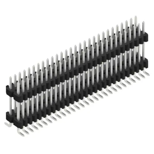 Stiftleiste, 56-polig, RM 1.27 mm, abgewinkelt, schwarz, SLVW11SMD10256Z Wochenendangebot