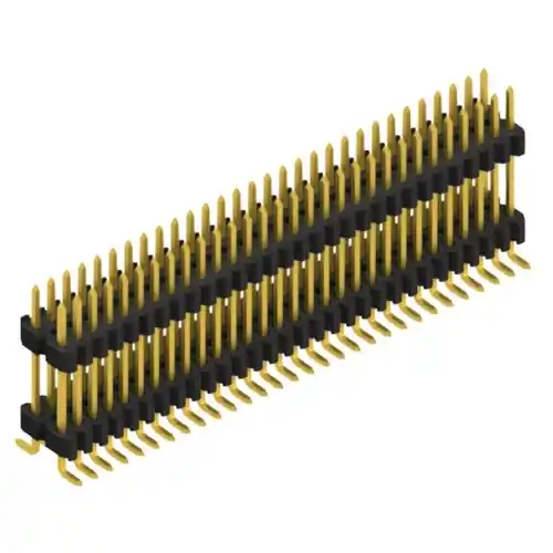 Bestseller Stiftleiste, 60-polig, RM 1.27 mm, abgewinkelt, schwarz, SLVW11SMD10260G