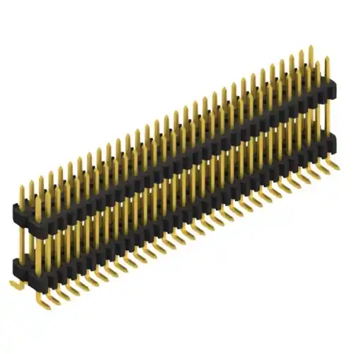 Sofort Bestellen Stiftleiste, 62-polig, RM 1.27 mm, abgewinkelt, schwarz, SLVW11SMD10262G
