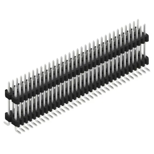 Sonderaktion Stiftleiste, 66-polig, RM 1.27 mm, abgewinkelt, schwarz, SLVW11SMD10266Z