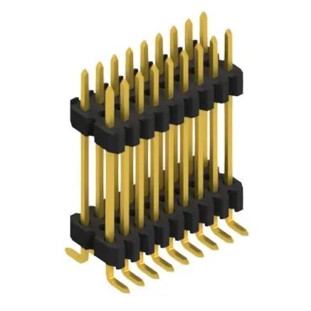 Stiftleiste, 18-polig, RM 1.27 mm, abgewinkelt, schwarz, SLVW11SMD12718G Solange Der Vorrat Reicht