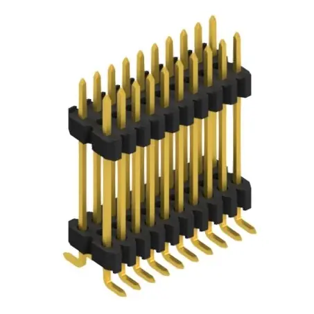 Stiftleiste, 20-polig, RM 1.27 mm, abgewinkelt, schwarz, SLVW11SMD12720G Jetzt Bestellen