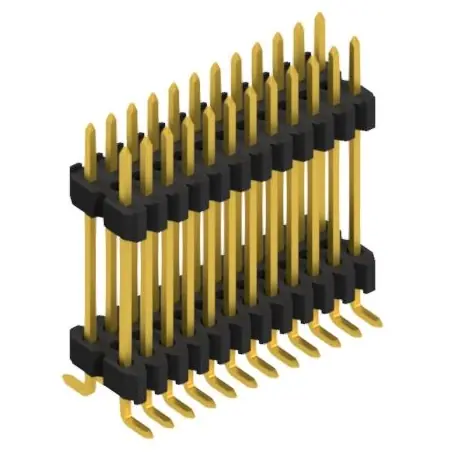 Stiftleiste, 24-polig, RM 1.27 mm, abgewinkelt, schwarz, SLVW11SMD12724G Aktuell