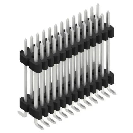 Stiftleiste, 26-polig, RM 1.27 mm, abgewinkelt, schwarz, SLVW11SMD12726Z Rabatt