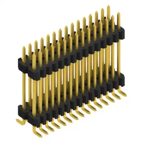 Stiftleiste, 30-polig, RM 1.27 mm, abgewinkelt, schwarz, SLVW11SMD12730G Must-Have