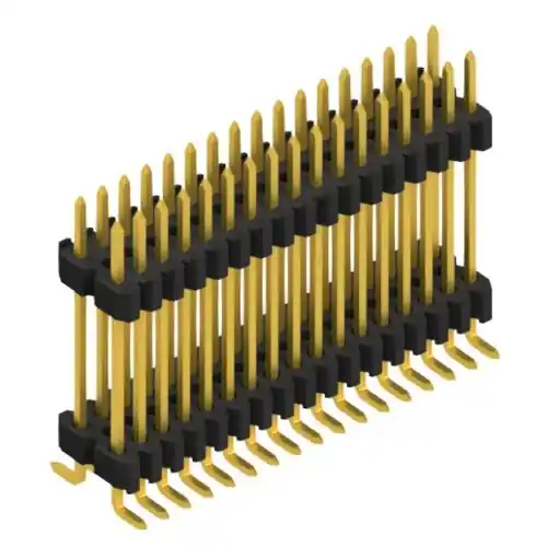 Stiftleiste, 34-polig, RM 1.27 mm, abgewinkelt, schwarz, SLVW11SMD12734G Sichere Zahlung