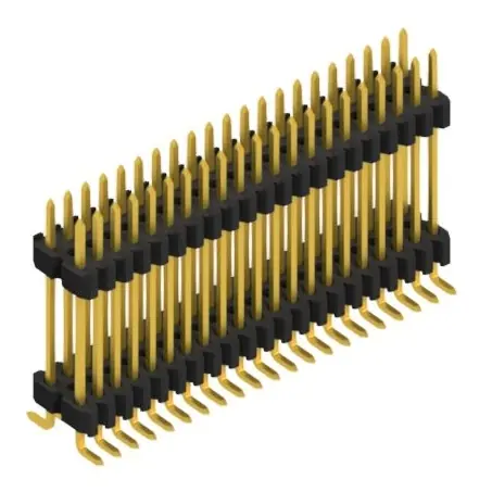 Sonderaktion Stiftleiste, 42-polig, RM 1.27 mm, abgewinkelt, schwarz, SLVW11SMD12742G