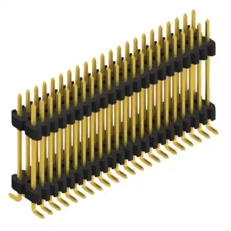 Top-Preis Stiftleiste, 44-polig, RM 1.27 mm, abgewinkelt, schwarz, SLVW11SMD12744G