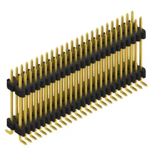 Expressversand Stiftleiste, 50-polig, RM 1.27 mm, abgewinkelt, schwarz, SLVW11SMD12750G