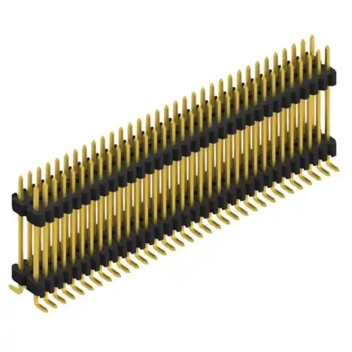 Markenware Stiftleiste, 66-polig, RM 1.27 mm, abgewinkelt, schwarz, SLVW11SMD12766G