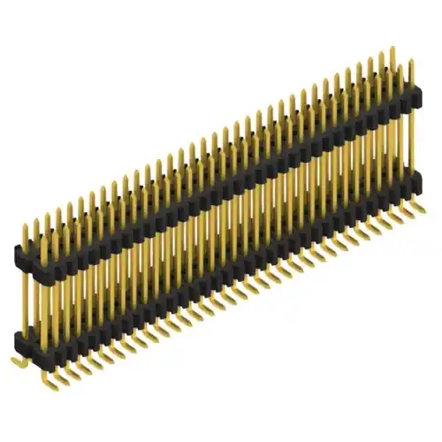 Aktuell Stiftleiste, 68-polig, RM 1.27 mm, abgewinkelt, schwarz, SLVW11SMD12768G