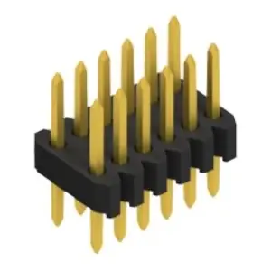 Markenware Stiftleiste, 12-polig, RM 1.27 mm, gerade, schwarz, SLVW203612G