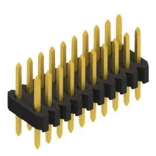 Markenprodukt Stiftleiste, 20-polig, RM 1.27 mm, gerade, schwarz, SLVW203620G