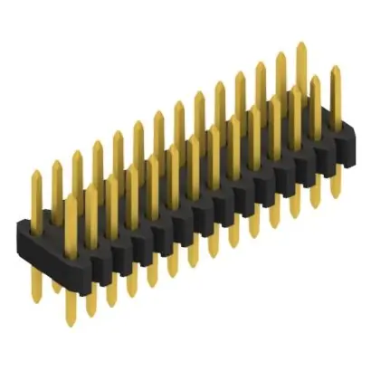 Markenware Stiftleiste, 28-polig, RM 1.27 mm, gerade, schwarz, SLVW203628G