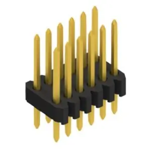Schnäppchen Stiftleiste, 12-polig, RM 1.27 mm, gerade, schwarz, 10061287