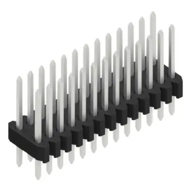 Stiftleiste, 26-polig, RM 1.27 mm, gerade, schwarz, 10061304 Expressversand