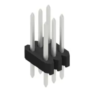 Solange Der Vorrat Reicht Stiftleiste, 6-polig, RM 1.27 mm, gerade, schwarz, 10061282