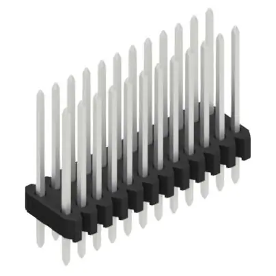 Stiftleiste, 24-polig, RM 1.27 mm, gerade, schwarz, 10061373 Versand Am Gleichen Tag