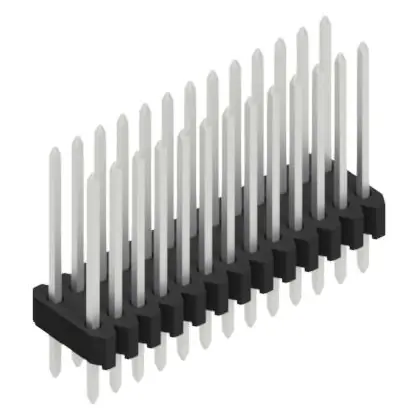 Stiftleiste, 26-polig, RM 1.27 mm, gerade, schwarz, 10061375 Markenware