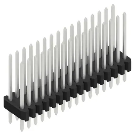 Begrenztes Angebot Stiftleiste, 32-polig, RM 1.27 mm, gerade, schwarz, 10061381