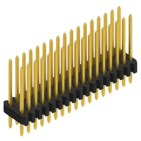 Stiftleiste, 34-polig, RM 1.27 mm, gerade, schwarz, 10061382 Expressversand