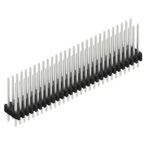 Gratis Versand Stiftleiste, 58-polig, RM 1.27 mm, gerade, schwarz, 10061407