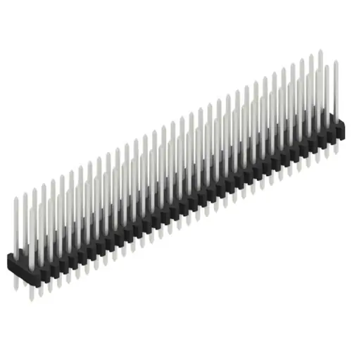 Garantierte Lieferung Stiftleiste, 68-polig, RM 1.27 mm, gerade, schwarz, 10061418