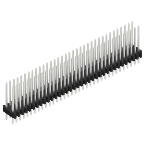 Zertifiziert Stiftleiste, 70-polig, RM 1.27 mm, gerade, schwarz, 10061420