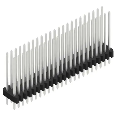 Billig Stiftleiste, 46-polig, RM 1.27 mm, gerade, schwarz, 10061466