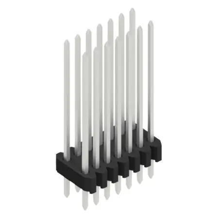 Rabatt Stiftleiste, 14-polig, RM 1.27 mm, gerade, schwarz, 10061504