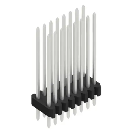 Geprüft Stiftleiste, 16-polig, RM 1.27 mm, gerade, schwarz, 10061506