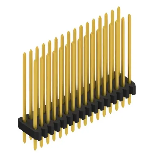 Preiswert Stiftleiste, 32-polig, RM 1.27 mm, gerade, schwarz, 10061521