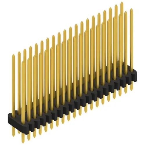 Versand Am Gleichen Tag Stiftleiste, 40-polig, RM 1.27 mm, gerade, schwarz, 10061529