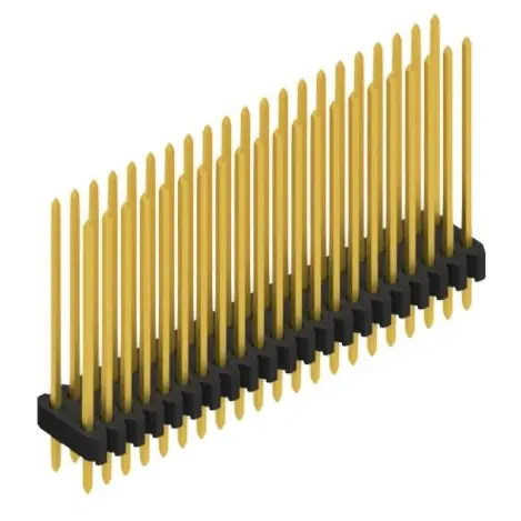 Bestpreis Stiftleiste, 42-polig, RM 1.27 mm, gerade, schwarz, 10061531