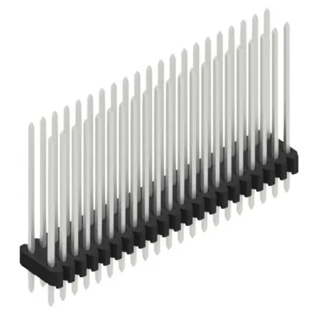 Kostenfreie Lieferung Stiftleiste, 42-polig, RM 1.27 mm, gerade, schwarz, 10061532