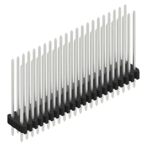 Stiftleiste, 44-polig, RM 1.27 mm, gerade, schwarz, 10061534 Schneller Versand