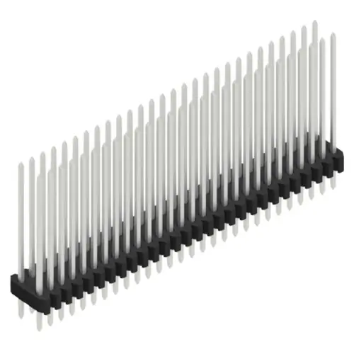 Günstig Stiftleiste, 56-polig, RM 1.27 mm, gerade, schwarz, 10061546