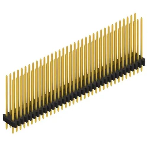 Stiftleiste, 70-polig, RM 1.27 mm, gerade, schwarz, 10061559 Neu