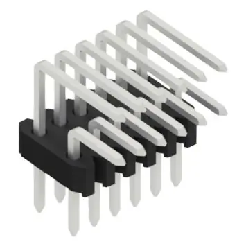 Markenware Stiftleiste, 12-polig, RM 1.27 mm, abgewinkelt, schwarz, SLVW2KA03012Z