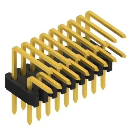 Stiftleiste, 18-polig, RM 1.27 mm, abgewinkelt, schwarz, SLVW2KA03018G Direkt Vom Hersteller