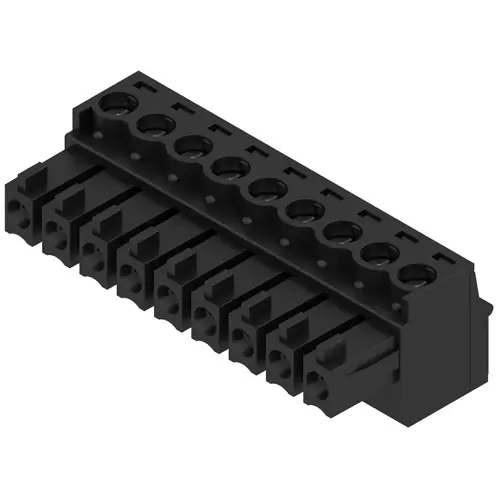 Schneller Versand Buchsenleiste, 9-polig, RM 3.81 mm, gerade, schwarz, 1871390000