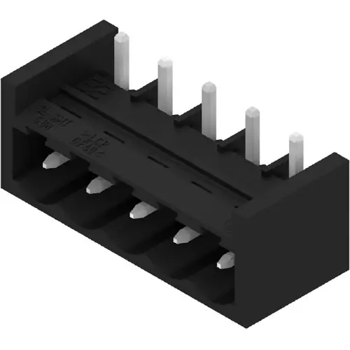 Stiftleiste, 5-polig, RM 5.08 mm, abgewinkelt, schwarz, 1877400000 Abverkauf