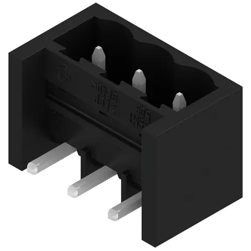 Stiftleiste, 3-polig, RM 5.08 mm, abgewinkelt, schwarz, 1877600000 Markenware