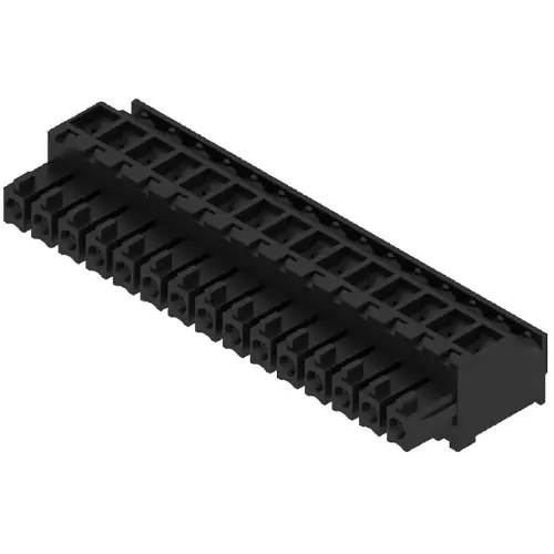 Echt Buchsenleiste, 15-polig, RM 3.81 mm, abgewinkelt, schwarz, 1899500000