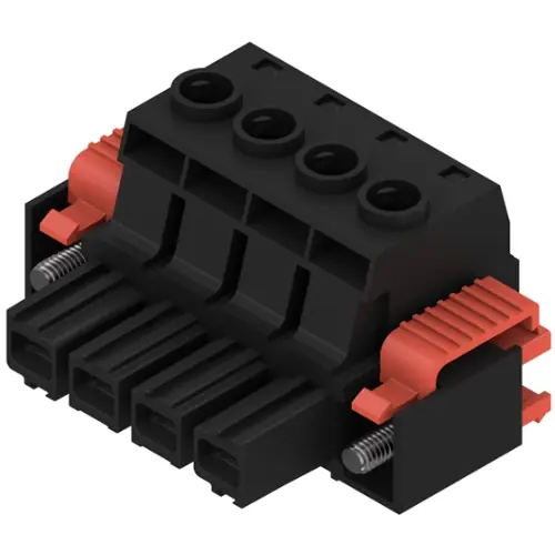 Super-Preis Buchsenleiste, 4-polig, RM 10.16 mm, gerade, schwarz, 1924720000